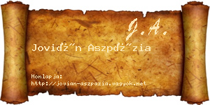 Jovián Aszpázia névjegykártya
